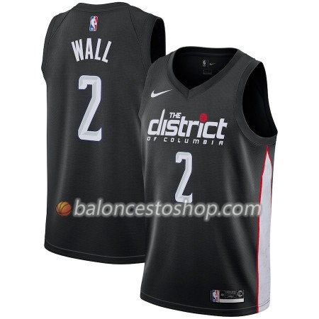 Camiseta Hombre NBA Washington Wizards John Wall 2 2018-19 Nike City Edition Negro Swingman